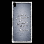 Coque Sony Xperia Z3 Public génie Bleu Citation Oscar Wilde