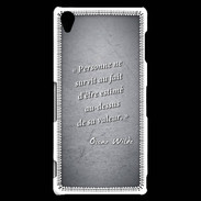 Coque Sony Xperia Z3 Survie valeur Noir Citation Oscar Wilde