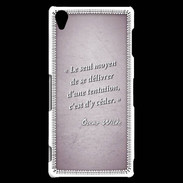 Coque Sony Xperia Z3 Tentation Rose Citation Oscar Wilde
