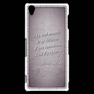 Coque Sony Xperia Z3 Tentation Violet Citation Oscar Wilde
