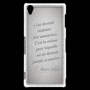 Coque Sony Xperia Z3 Toujours amoureux Gris Citation Oscar Wilde