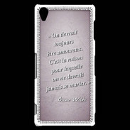 Coque Sony Xperia Z3 Toujours amoureux Rose Citation Oscar Wilde