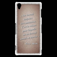 Coque Sony Xperia Z3 Toujours amoureux Rouge Citation Oscar Wilde