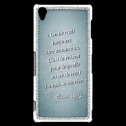 Coque Sony Xperia Z3 Toujours amoureux Turquoise Citation Oscar Wilde