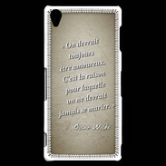 Coque Sony Xperia Z3 Toujours amoureux Sepia Citation Oscar Wilde