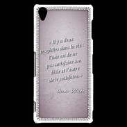 Coque Sony Xperia Z3 Tragédie Rose Citation Oscar Wilde