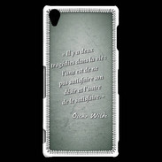 Coque Sony Xperia Z3 Tragédie Vert Citation Oscar Wilde