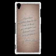 Coque Sony Xperia Z3 Tragédie Rouge Citation Oscar Wilde