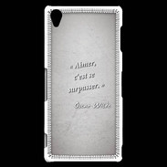 Coque Sony Xperia Z3 Aimer Gris Citation Oscar Wilde