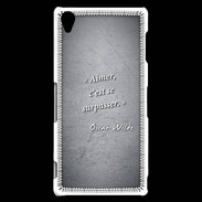 Coque Sony Xperia Z3 Aimer Noir Citation Oscar Wilde