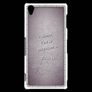 Coque Sony Xperia Z3 Aimer Violet Citation Oscar Wilde