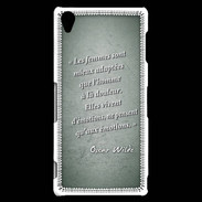 Coque Sony Xperia Z3 Femmes émotions Vert Citation Oscar Wilde