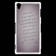 Coque Sony Xperia Z3 Homme animal Violet Citation Oscar Wilde