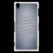 Coque Sony Xperia Z3 Homme veut Bleu Citation Oscar Wilde