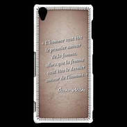 Coque Sony Xperia Z3 Homme veut Rouge Citation Oscar Wilde