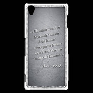 Coque Sony Xperia Z3 Homme veut Noir Citation Oscar Wilde