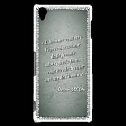 Coque Sony Xperia Z3 Homme veut Vert Citation Oscar Wilde
