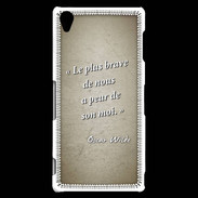 Coque Sony Xperia Z3 Brave Sepia Citation Oscar Wilde