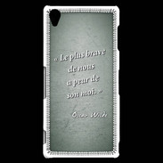 Coque Sony Xperia Z3 Brave Vert Citation Oscar Wilde