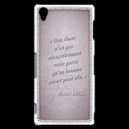 Coque Sony Xperia Z3 Chose vraie Rose Citation Oscar Wilde