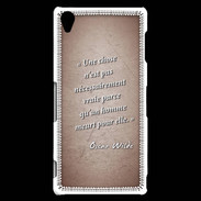 Coque Sony Xperia Z3 Chose vraie Rouge Citation Oscar Wilde