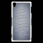 Coque Sony Xperia Z3 Sincérité fatale Bleu Citation Oscar Wilde