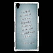 Coque Sony Xperia Z3 Sincérité fatale Turquoise Citation Oscar Wilde