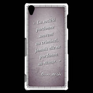 Coque Sony Xperia Z3 Société rêveur Violet Citation Oscar Wilde