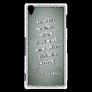 Coque Sony Xperia Z3 Société rêveur Vert Citation Oscar Wilde