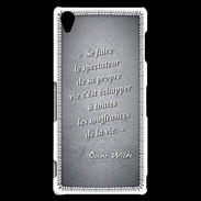 Coque Sony Xperia Z3 Spectateur Noir Citation Oscar Wilde