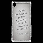 Coque Sony Xperia Z3 Trop moderne Gris Citation Oscar Wilde