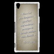Coque Sony Xperia Z3 Trop moderne Sepia Citation Oscar Wilde
