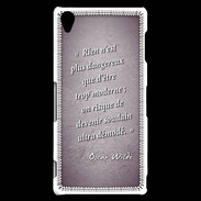 Coque Sony Xperia Z3 Trop moderne Violet Citation Oscar Wilde
