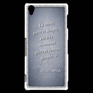 Coque Sony Xperia Z3 Vérité pure Bleu Citation Oscar Wilde
