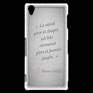 Coque Sony Xperia Z3 Vérité pure Gris Citation Oscar Wilde