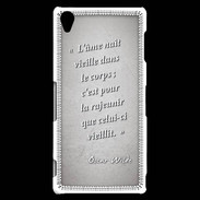 Coque Sony Xperia Z3 Ame nait Gris Citation Oscar Wilde