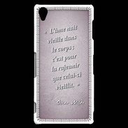 Coque Sony Xperia Z3 Ame nait Rose Citation Oscar Wilde