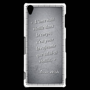 Coque Sony Xperia Z3 Ame nait Noir Citation Oscar Wilde