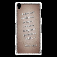 Coque Sony Xperia Z3 Ame nait Rouge Citation Oscar Wilde