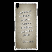 Coque Sony Xperia Z3 Ame nait Sepia Citation Oscar Wilde