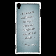 Coque Sony Xperia Z3 Ame nait Turquoise Citation Oscar Wilde