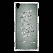 Coque Sony Xperia Z3 Ame nait Vert Citation Oscar Wilde