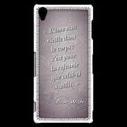 Coque Sony Xperia Z3 Ame nait Violet Citation Oscar Wilde
