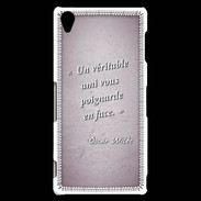 Coque Sony Xperia Z3 Ami poignardée Rose Citation Oscar Wilde