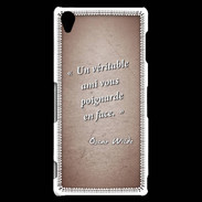 Coque Sony Xperia Z3 Ami poignardée Rouge Citation Oscar Wilde