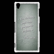 Coque Sony Xperia Z3 Ami poignardée Vert Citation Oscar Wilde