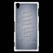 Coque Sony Xperia Z3 Avis gens Bleu Citation Oscar Wilde