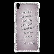 Coque Sony Xperia Z3 Avis gens Rose Citation Oscar Wilde