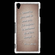 Coque Sony Xperia Z3 Avis gens Rouge Citation Oscar Wilde