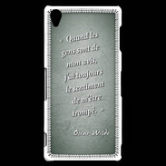 Coque Sony Xperia Z3 Avis gens Vert Citation Oscar Wilde